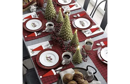 Vánoční kapsa na příbory – sada 12 ks