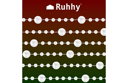 Vánoční dekorace – řetěz s perlami 5 metrů