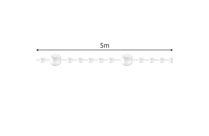 Vánoční dekorace – řetěz s perlami 5 metrů