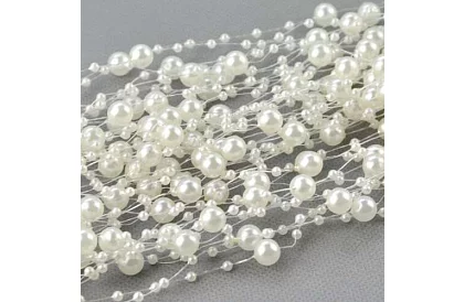 Vánoční dekorace – řetěz s perlami 5 metrů