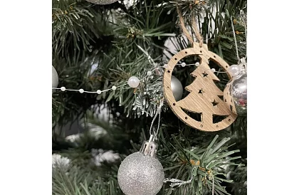 Vánoční dekorace – řetěz s perlami 5 metrů