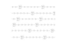 Vánoční dekorace – řetěz s perlami 5 metrů