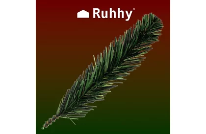 Větve umělého smrku k dekoracím – 21 cm, 40 ks