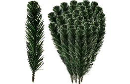 Větve umělého smrku k dekoracím – 21 cm, 40 ks