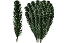 Větve umělého smrku k dekoracím – 21 cm, 40 ks