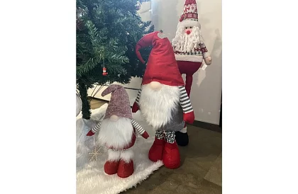 Vánoční trpaslík s čepicí – teleskopický 50-82 cm