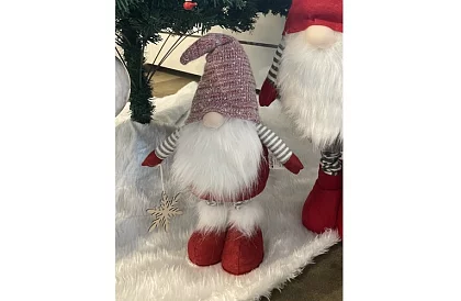 Vánoční trpaslík s čepicí – teleskopický 50-82 cm