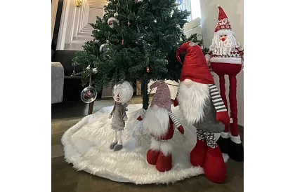 Vánoční trpaslík s čepicí – teleskopický 50-82 cm