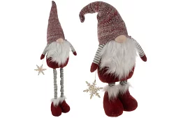 Vánoční trpaslík s čepicí – teleskopický 50-82 cm