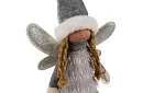 Vánoční stříbrná víla s křídly – 40 cm