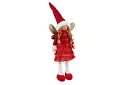 Vánoční červená víla s křídly – 40 cm