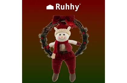 Vánoční věnec na dveře ELF – 36 × 55 cm