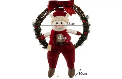 Vánoční věnec na dveře ELF – 36 × 55 cm