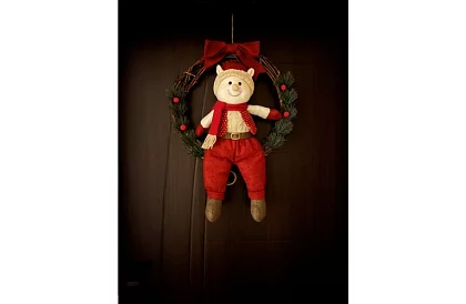 Vánoční věnec na dveře ELF – 36 × 55 cm