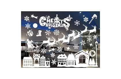 Vánoční samolepky na okno – Merry Christmas