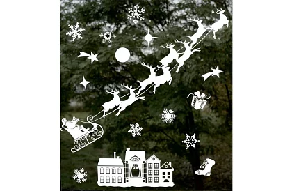 Vánoční samolepky na okno – Merry Christmas