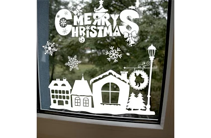 Vánoční samolepky na okno – Merry Christmas