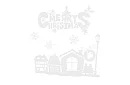 Vánoční samolepky na okno – Merry Christmas