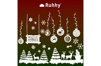 Vánoční samolepky na okno – Christmas Time