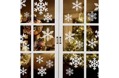 Vánoční samolepky na okno – vločky