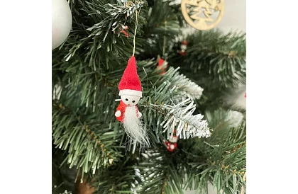 Vánoční dřevěné ozdoby - 10 kusů