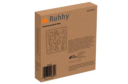 Vánoční dřevěné ozdoby - 10 kusů