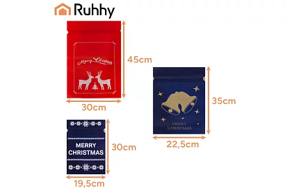 Dekorativní dárkové vánoční tašky – 8 ks