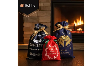 Dekorativní dárkové vánoční tašky – 8 ks