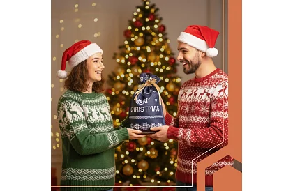 Dekorativní dárkové vánoční tašky – 8 ks