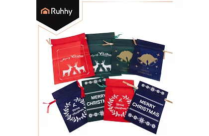 Dekorativní dárkové vánoční tašky – 8 ks