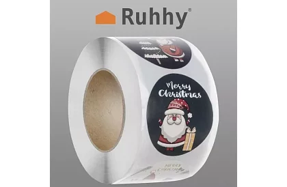 Vánoční samolepky na roli – 500 kusů