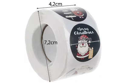 Vánoční samolepky na roli – 500 kusů