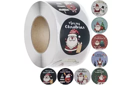 Vánoční samolepky na roli – 500 kusů