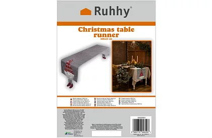 Dlouhý vánoční běhoun se skřítkem 215 x 34 cm