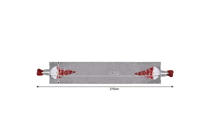 Dlouhý vánoční běhoun se skřítkem 215 x 34 cm