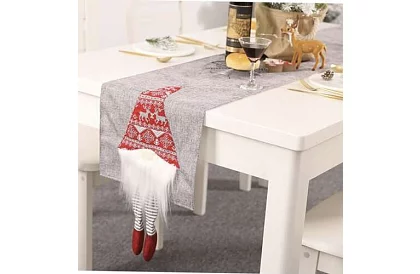 Dlouhý vánoční běhoun se skřítkem 215 x 34 cm