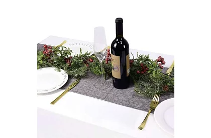 Dlouhý vánoční běhoun se skřítkem 215 x 34 cm