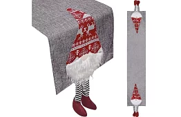 Dlouhý vánoční běhoun se skřítkem 215 x 34 cm