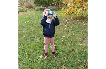 Digitální fotoaparát pro děti Full HD s 32GB kartou – modrý