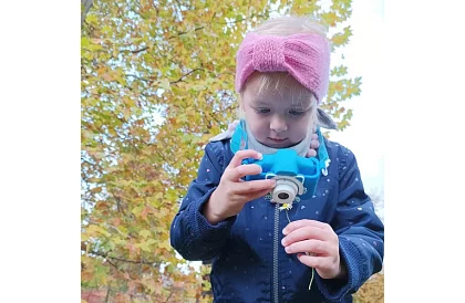 Digitální fotoaparát pro děti Full HD s 32GB kartou – modrý