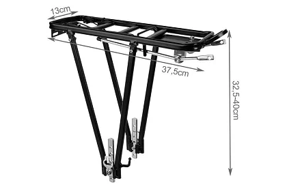 Hliníkový nosič na kolo – zadní nosič 35 kg