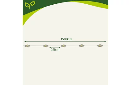 Dekorativní venkovní solární řetěz 15 metrů – teplá bílá