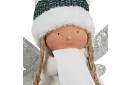 Vánoční sedící bílá víla s křídly – 32 cm