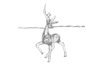 Vánoční LED řetěz na baterie 145 cm - Sobí světelná girlanda