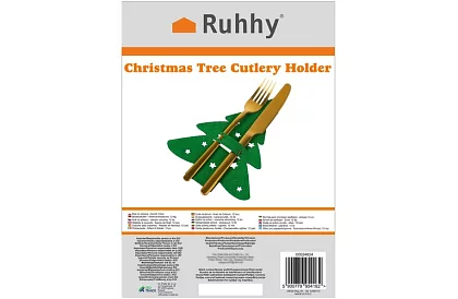 Vánoční kapsa na příbory 12 ks – stromeček