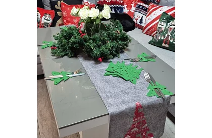 Vánoční kapsa na příbory 12 ks – stromeček