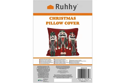 Dekorativní povlak na polštář 40x40 cm – červený Louskáček