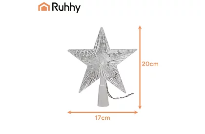 LED hvězda na vánoční stromeček – teplá bílá