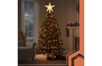 LED hvězda na vánoční stromeček – teplá bílá