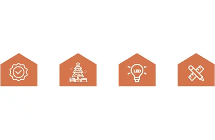 LED hvězda na vánoční stromeček – teplá bílá